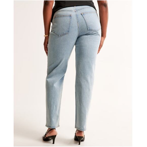 Abercrombie & Fitch Light Blue High Rise Vintage Straight Jeans Size 28 - Picture 2 of 11